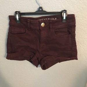 Maroon American Eagle Shorts